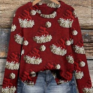 Festive Red Santa Hat Sweater NEW